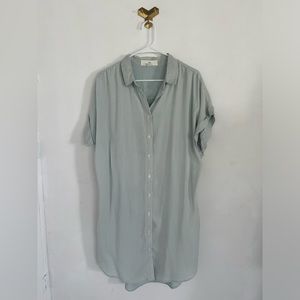 Thread & Supply striped button front shirt dress swim cover Size Medium